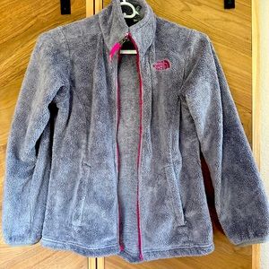 Girls North Face fleece zip up jacket.